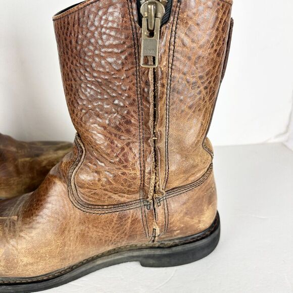 Thorogood Mens Side Zip Wellington Met Safety Toe Boot Size 9 Wide Vibram 8" - Picture 7 of 13